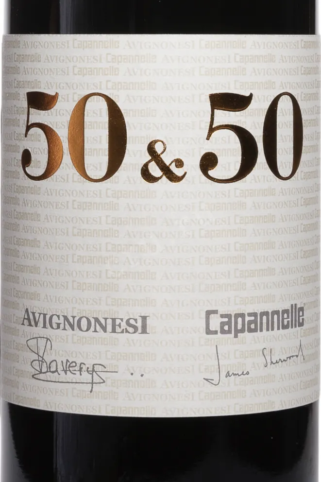 Этикетка Avignonesi-Capannelle 50 & 50 set of 6 bottles 2020 0.75 л