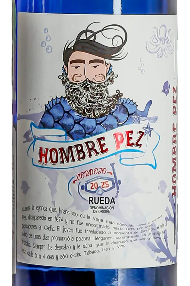 Этикетка Hombre Pez Verdejo 2025 0.75 л