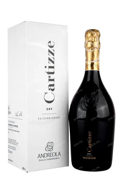 Игристое вино Andreola Prosecco Cartizze Valdobbiadene Superiore di Cartizze DOCG gift box 2022 0.75 л