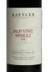 Этикетка Kaesler Old Vine Shiraz 2018 0.75 л