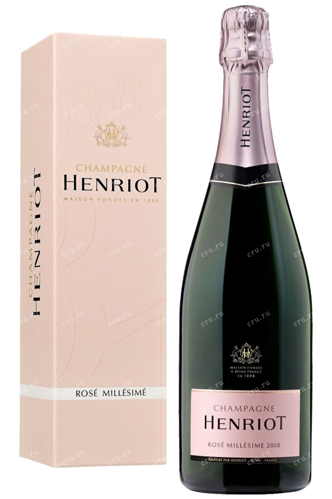 Шампанское Henriot Brut Rose Millesime gift box 2008 0.75 л