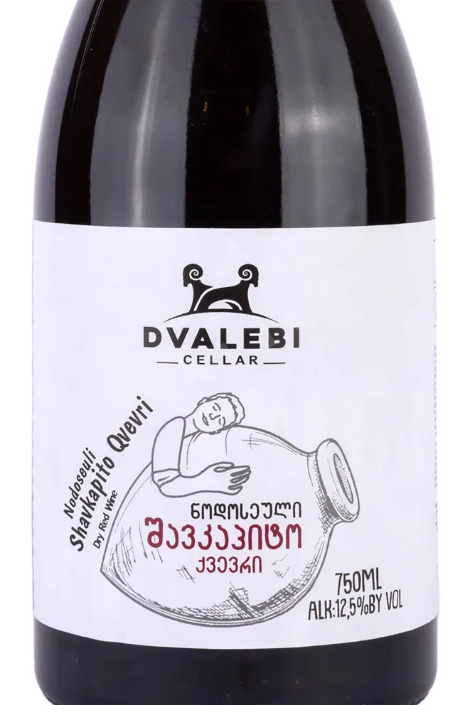 Этикетка Shavkapito Kvevri Nodoseuli Dvalebi Cellar 2021 0.75 л