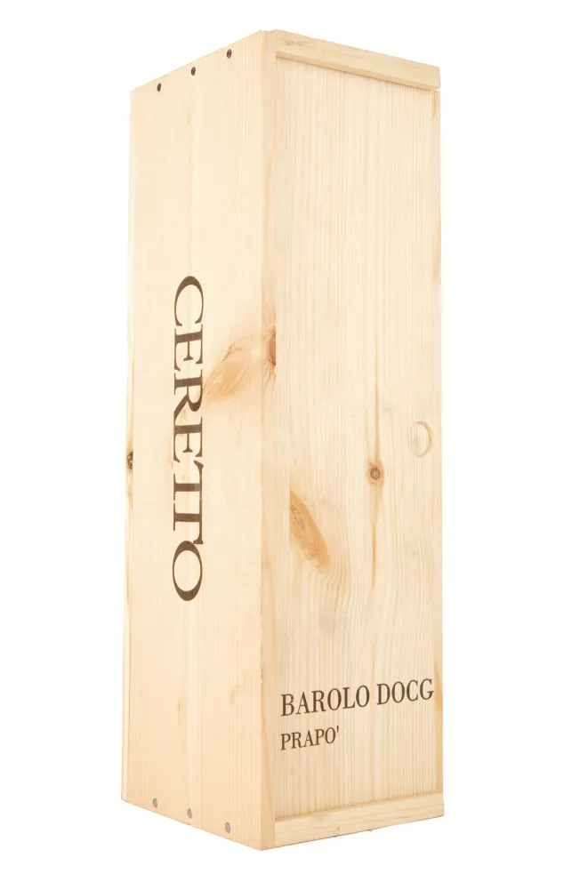 Деревянный ящик вина Черетто Бароло Прапо ДОКГ 1,5