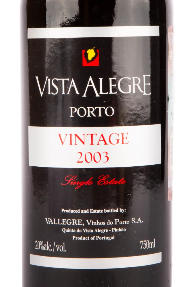 Этикетка портвейна Виста Алегре Винтаж 2003 0.75 л