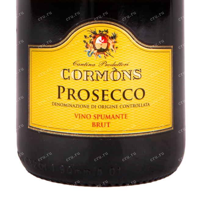 Этикетка игристого вина Cormons Prosecco Brut DOC 0.75 л
