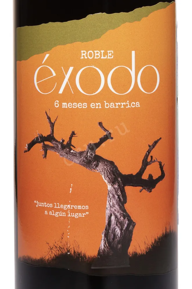 Этикетка Exodo Roble 2022 0.75 л