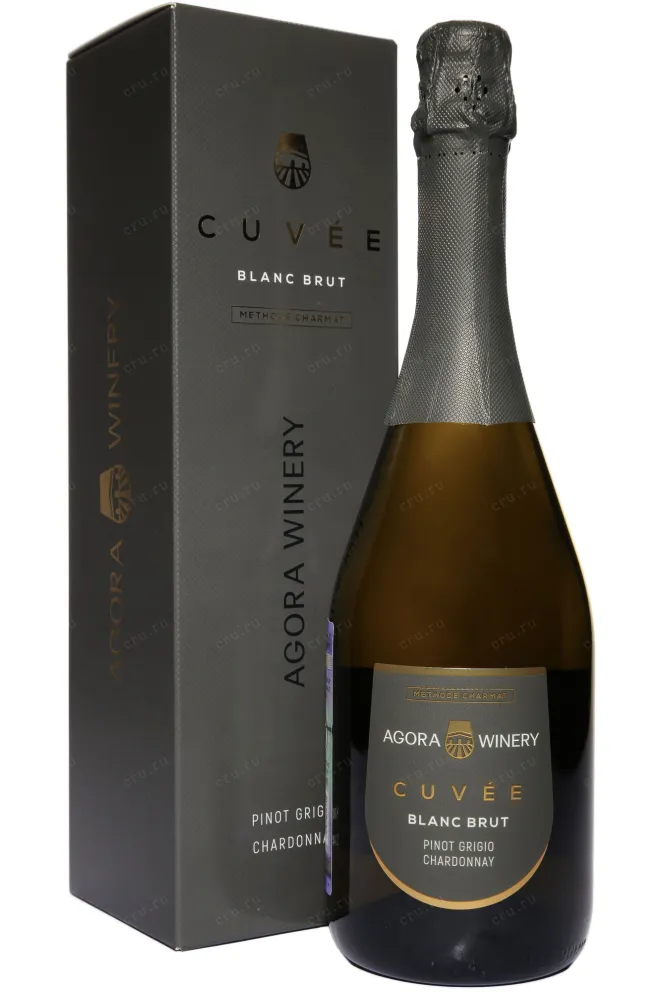 Игристое вино Агора Кюве Пино Гриджио Шардоне подарочной упаковке 2024 0.75 л