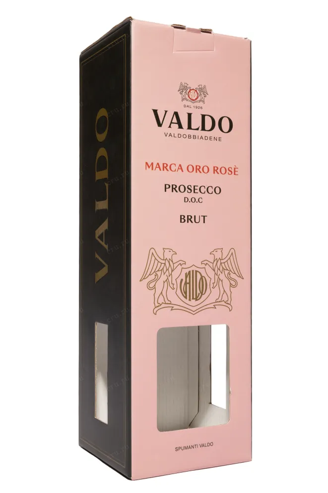 Подарочная коробка Valdo Marca Oro Rose Brut Prosecco in gift box 2024 0.75 л
