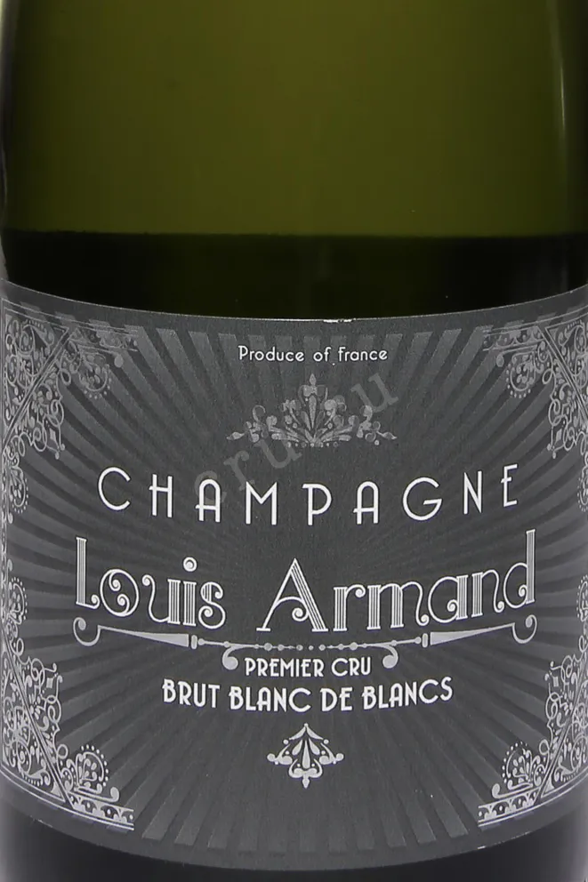 Этикетка Louis Armand Premier Cru Blanc de Blancs Brut 2021 0.75 л