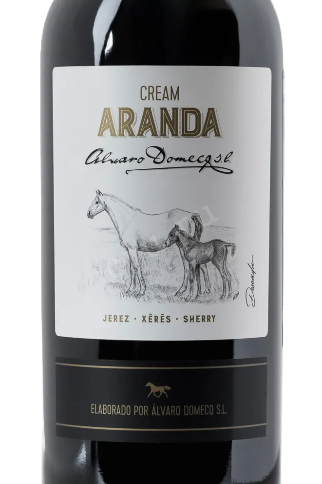 Этикетка Alvaro Domecq Cream Aranda 2014 0.75 л