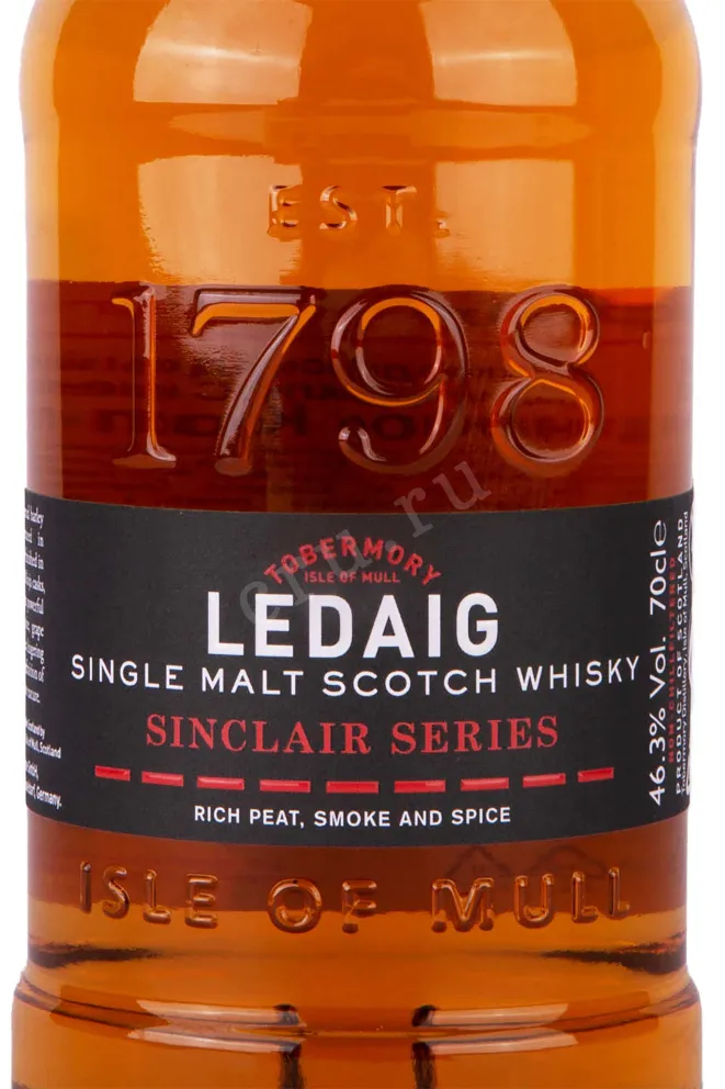 Этикетка Ledaig Sinclair Series in gift box 0.7 л