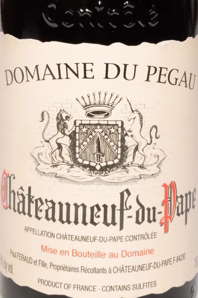 Этикетка Domaine du Pegau Cuvee Laurence Chateauneuf-du-Pape 2019 0.75 л