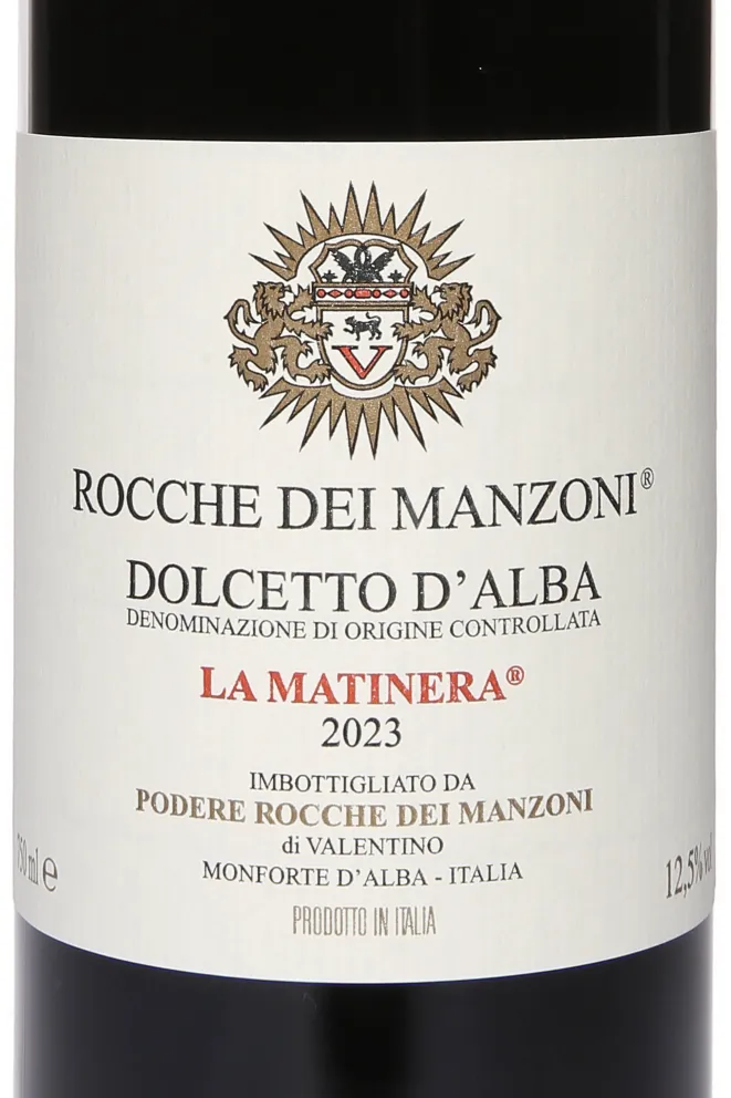 Этикетка Rocche Dei Manzoni Dolcetto D'Alba La Matinera DOC 2023 0.75 л