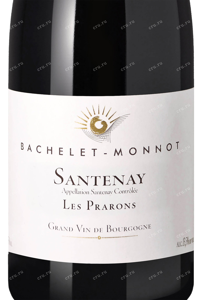 Этикетка Bachelet Monnot Santenay Les Prarons 2016 0.75 л