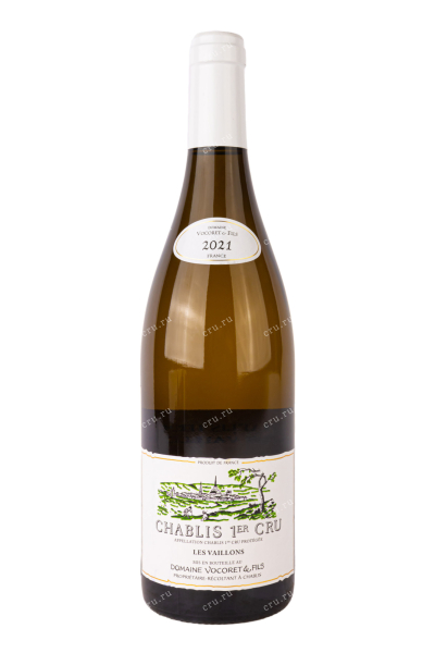 Вино Domaine Vocoret et Fils Chablis Premier Cru Les Vaillons 2021 0.75 л