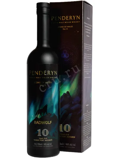 Виски Penderyn Badwolf 10 years old in gift box  0.7 л