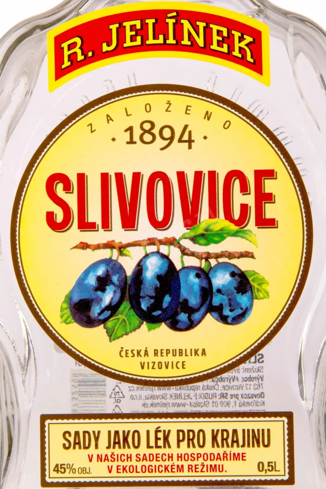 Этикетка R.Jelinek Slivovice 0.5 л