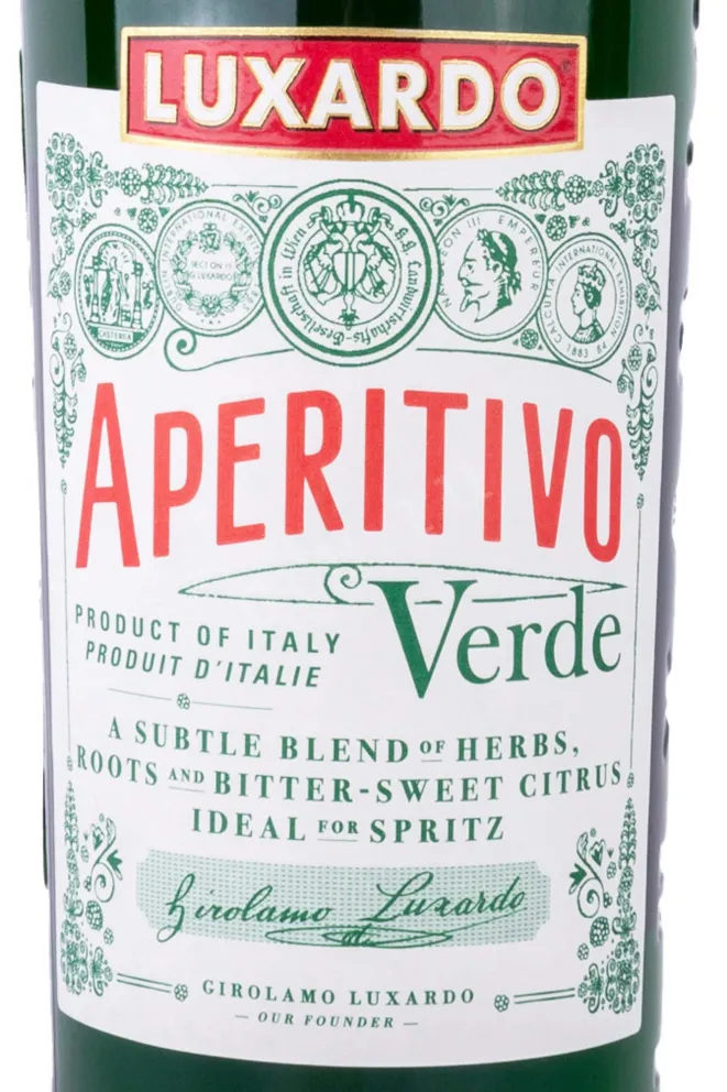Этикетка Alcoholic drink Luxardo Aperitivo Verde 11% 0.7l Italy 0.7 л