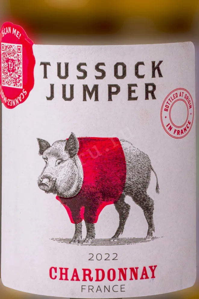 Этикетка Tussock Jumper Chardonnay 2022 0.75 л