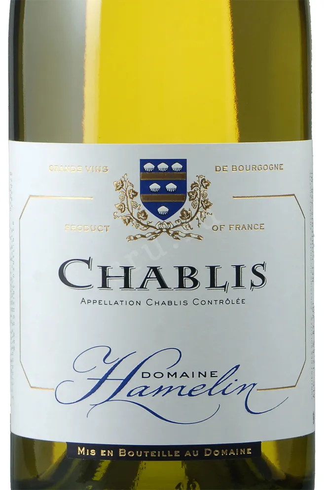 Этикетка Chablis Domaine Hamelin 2018 0.75 л