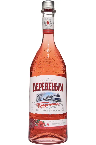 Настойка Зимняя Деревенька Сладкая Брусника  0.5 л