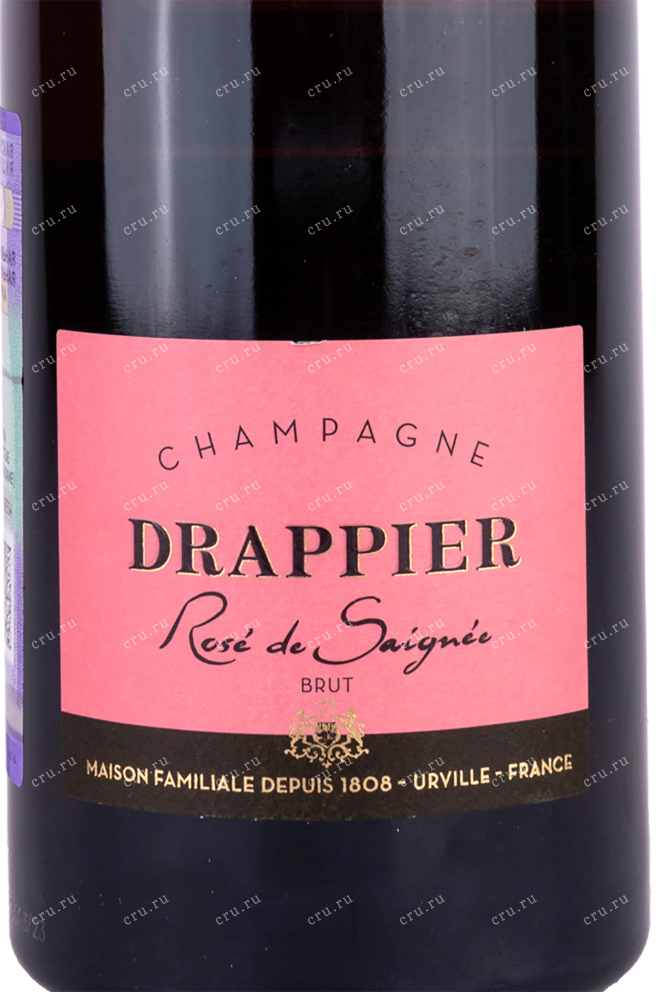 Этикетка Rose Drappier Champagne Brut 2016 0.75 л