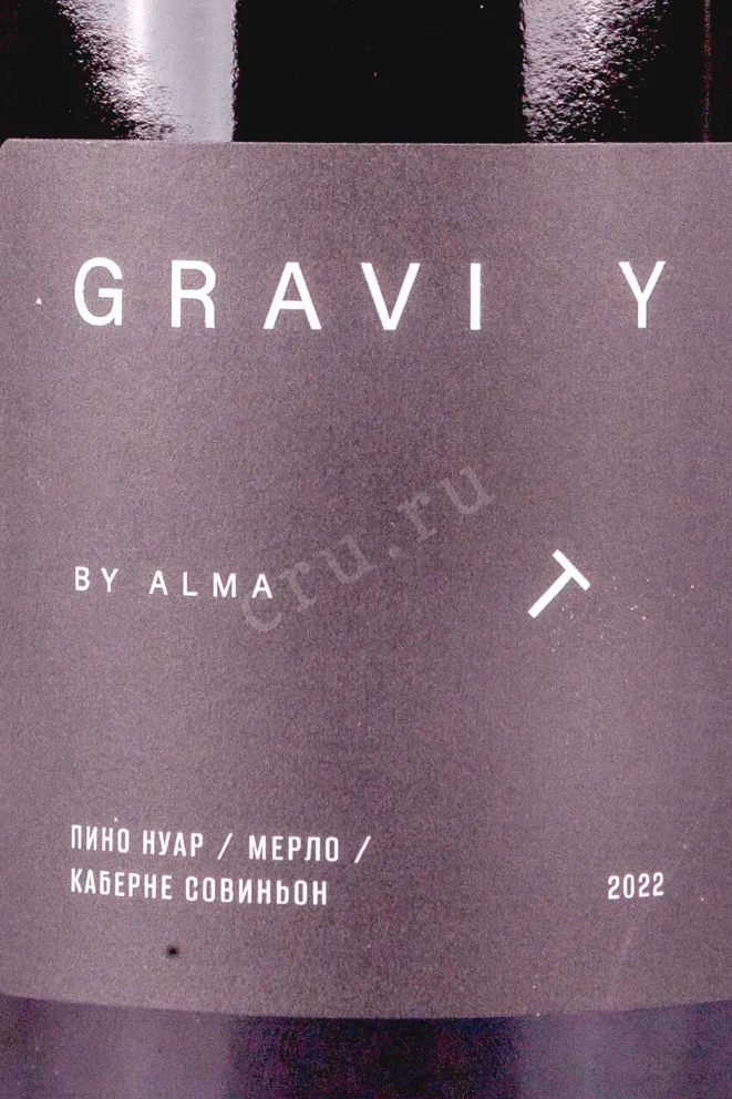 Этикетка Alma Gravity Pinot Noir 2022 0.75 л