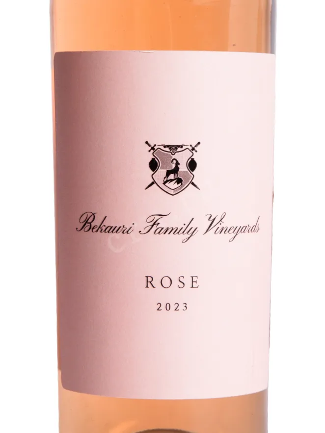 Этикетка Bekauri Rose 2023 0.75 л