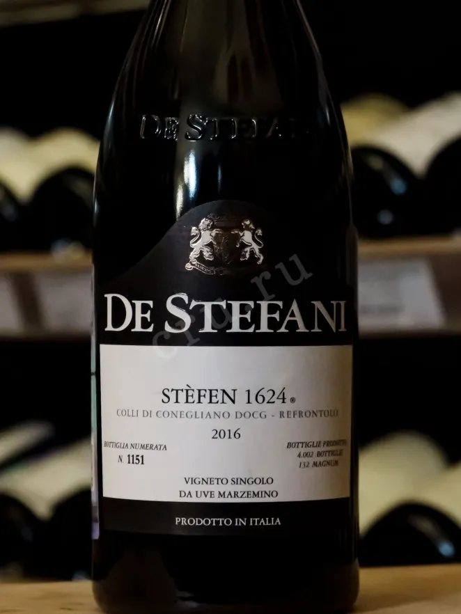 В магазине Крю Профи De Stefani Stefen 1624 Colli Di Conegliano Refrontolo DOCG 2016 0.75 л