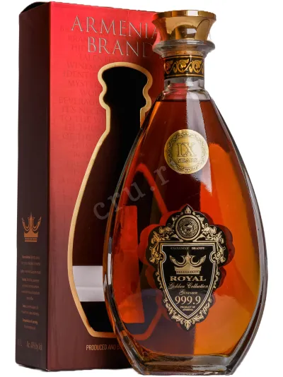 Коньяк Гиневан Золотая Коллекция 999,9 девятилетний в подарочной упаковке  0.7 л