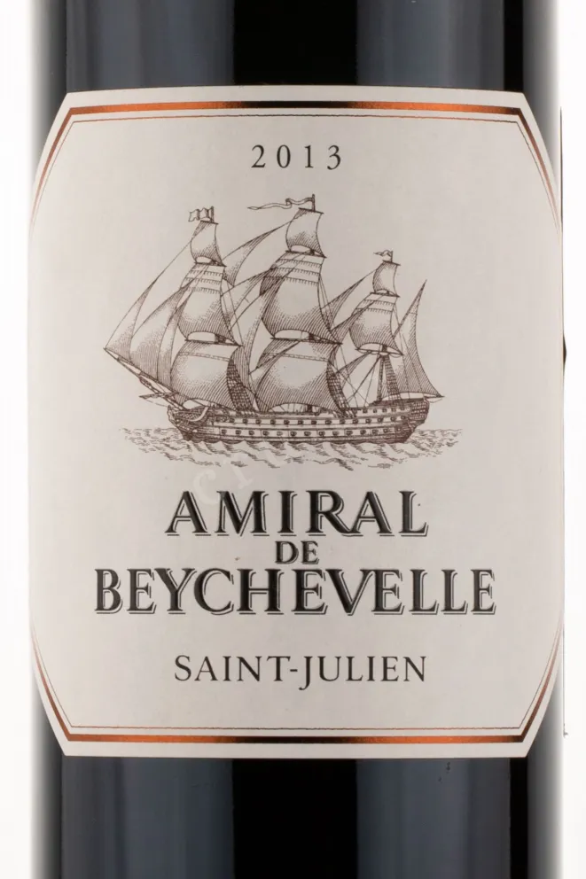 Этикетка вина Amiral de Beychevelle Saint-Julien 0.75 л