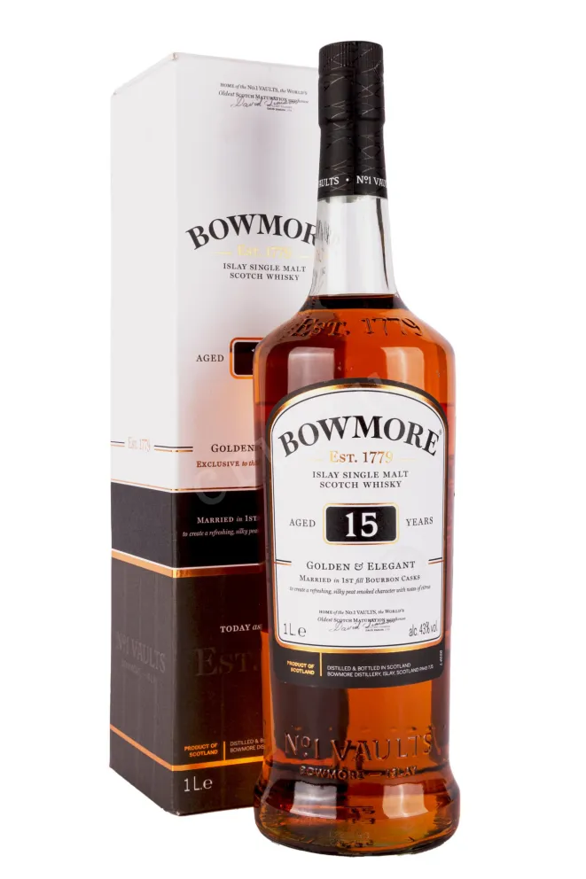 Виски Bowmore 15 years in gift box  1 л
