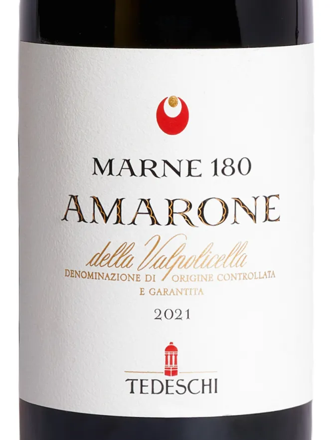 Этикетка Tedeschi Marne 180 Amarone della Valpolicella DOCG 2021 0.75 л