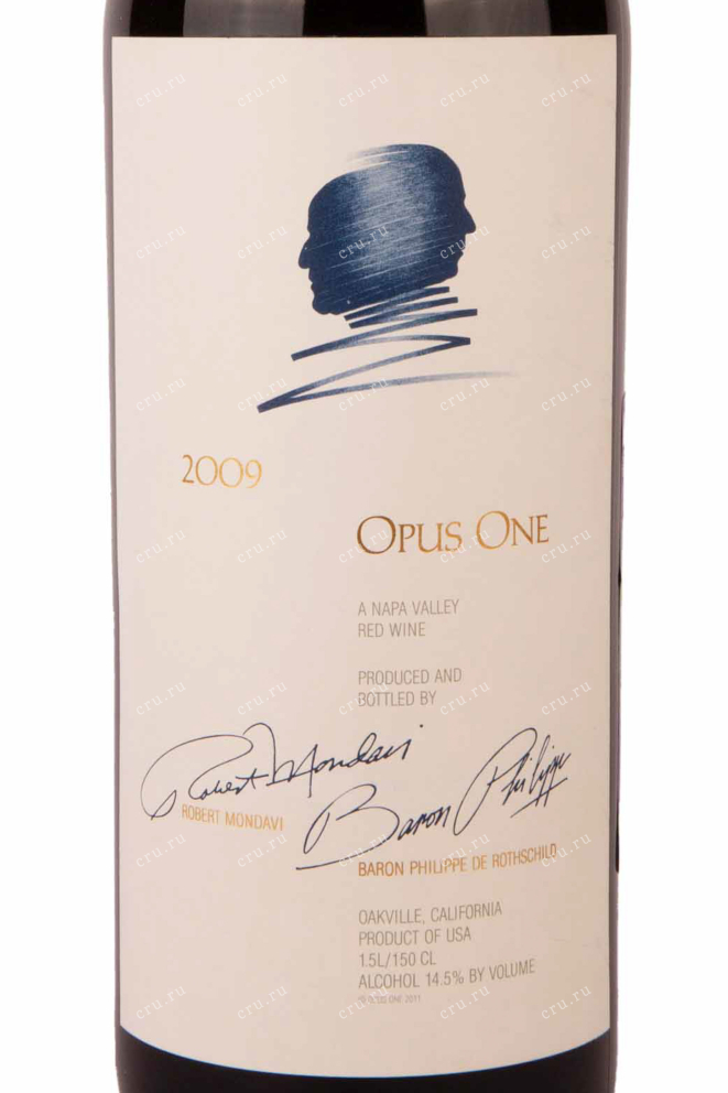 Этикетка Opus One Napa Valley 2009 1.5 л