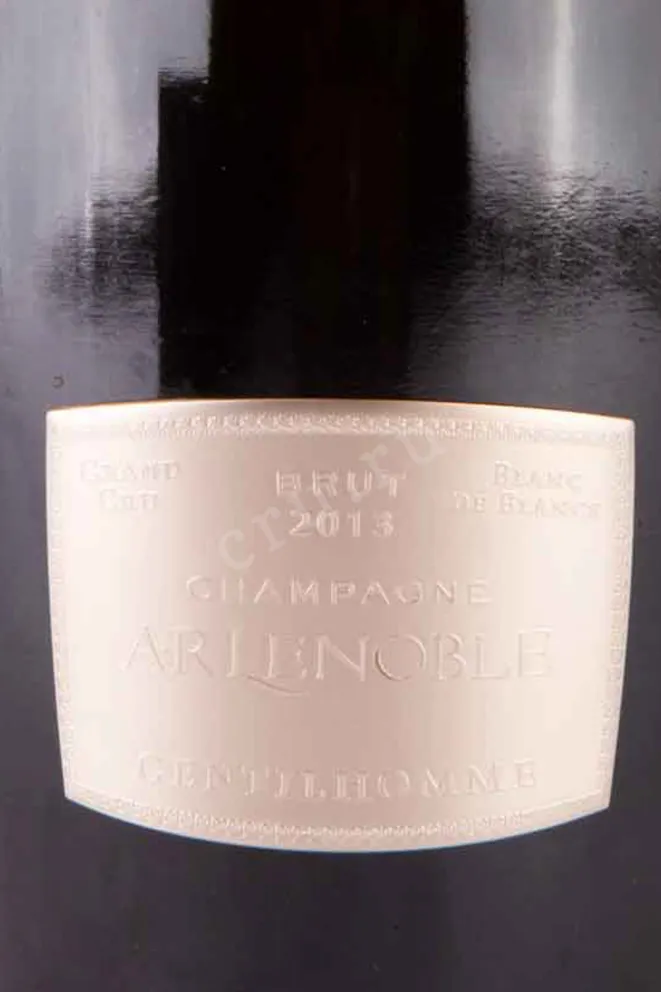 Этикетка AR Lenoble Gentilhomme Grand Cru Blanc de Blancs gift box 2013 0.75 л