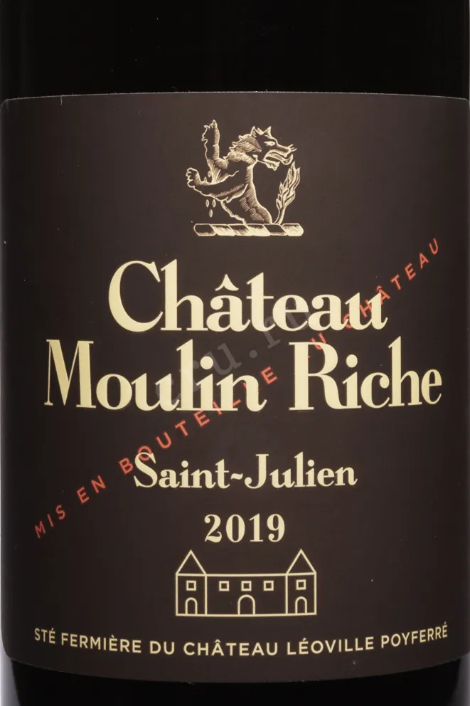 Этикетка Chateau Moulin Riche Saint-Julien AOC 2019 0.75 л