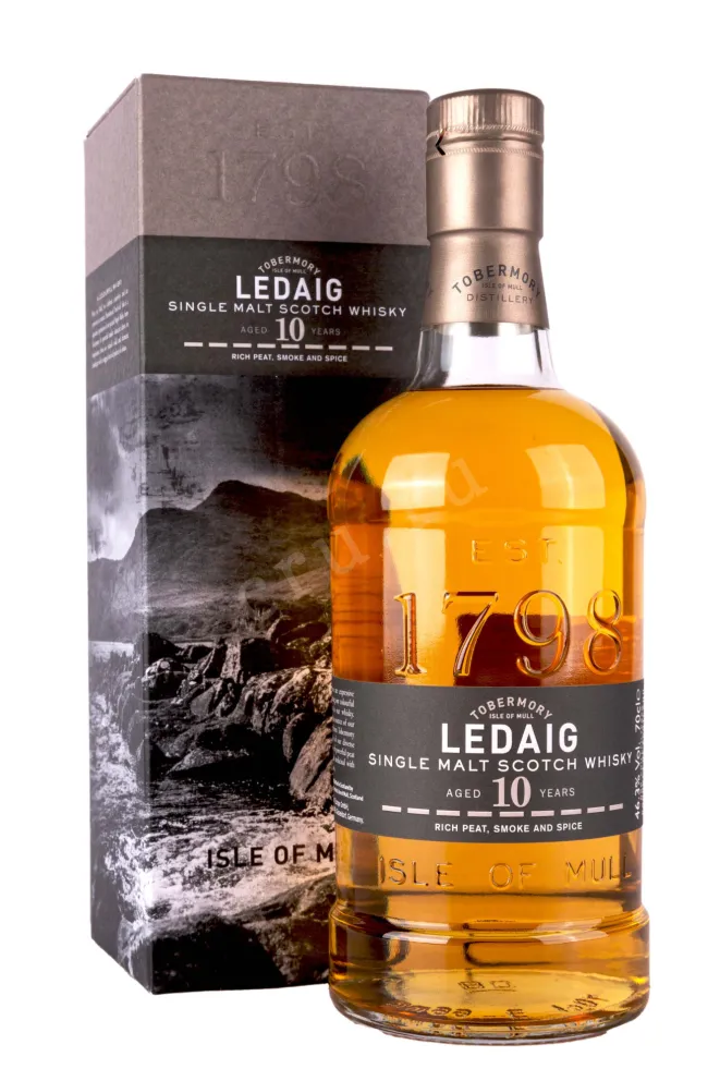 Виски Ledaig 10 years in gift box  0.7 л