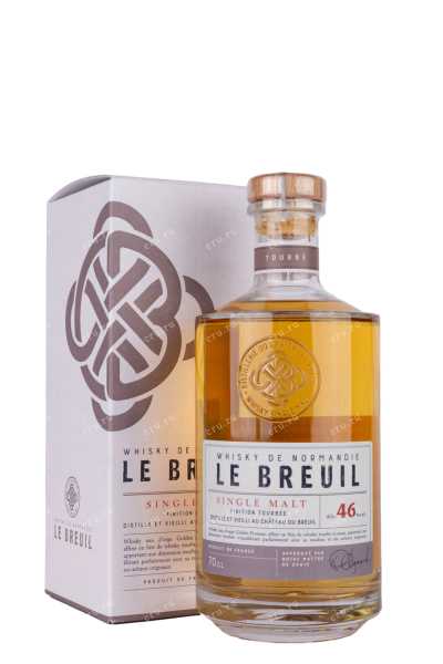 Виски Le Breuil Single Malt Finiton Tourbee gift box  0.7 л