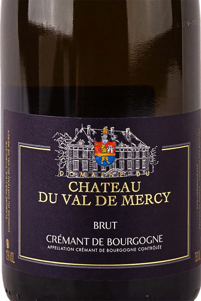 Этикетка Chateau Du Val De Mercy Cremant de Bourgogne Brut 2017 0.75 л