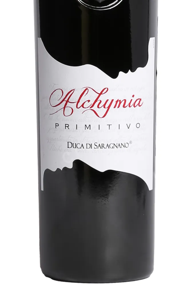 Этикетка Duca di Saragnano Alchymia Primitivo 2024 0.75 л