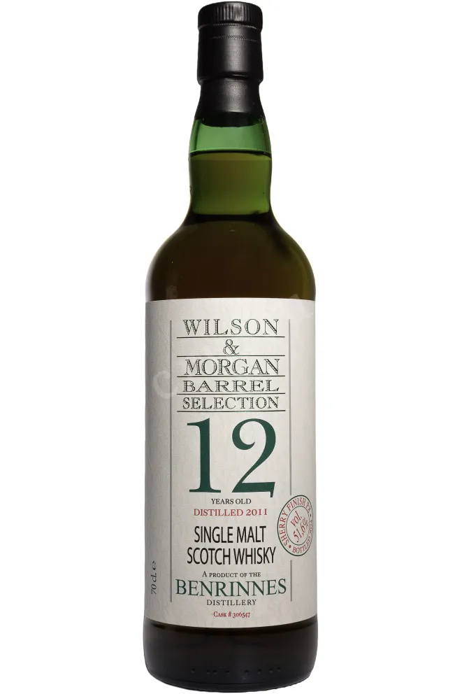 Бутылка Wilson&Morgan Barrel Selection Benrinnes Sherry Finish 12 years in gift box 0.7 л