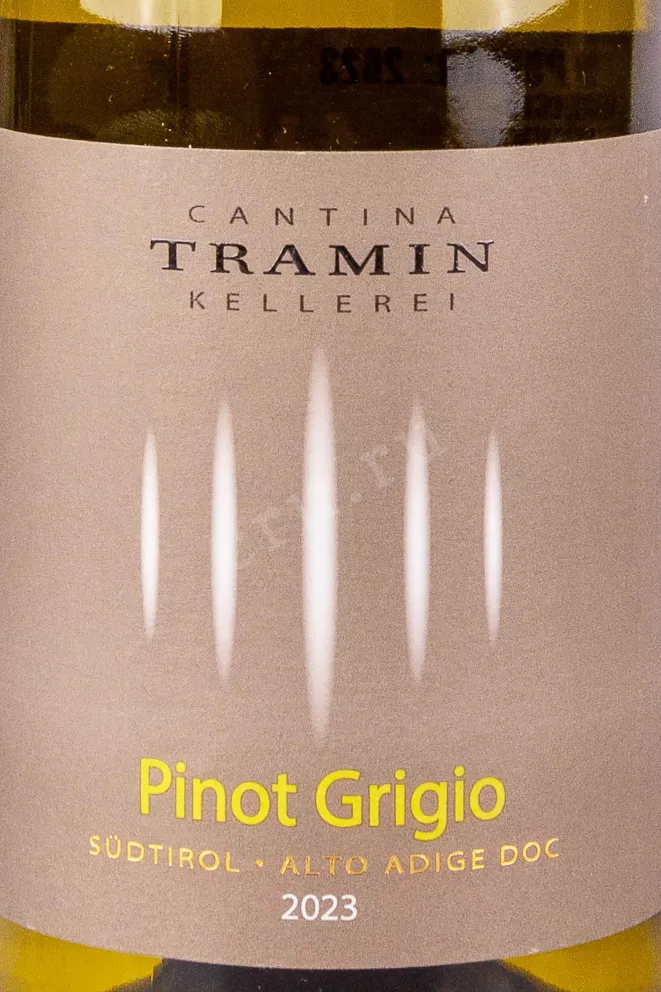 Этикетка Tramin Pinot Grigio 2023 0.75 л