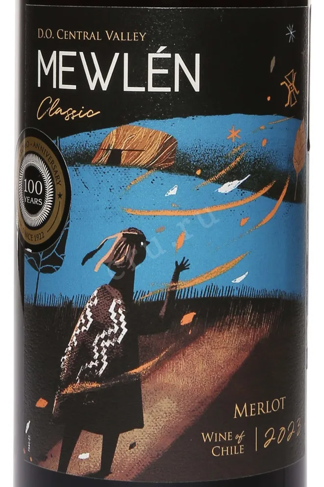 Этикетка Mewlen Classic Merlot Central Valley DO 2023 0.75 л
