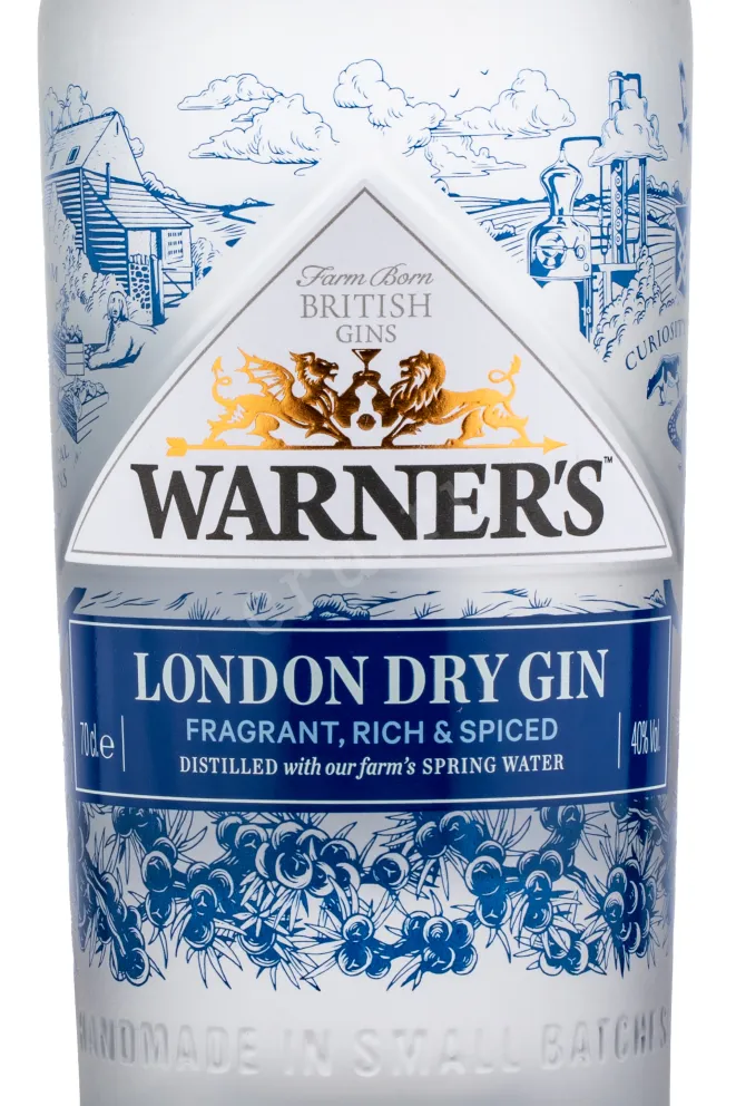 Этикетка джина Уорнерс Лондон Драй 0.7