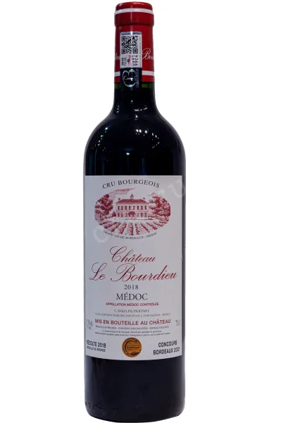 Вино Chateau le Bourdieu Cru Bourgeois Medoc AOC 2018 0.75 л