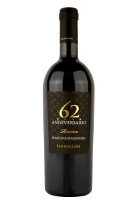 Вино Anniversario 62 Riserva Primitivo di Manduria 2018 0.75 л