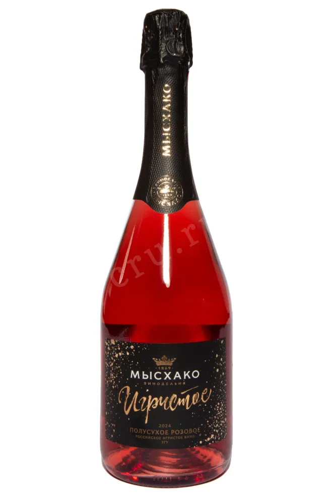 Игристое вино Мысхако Розовое полусухое 2024 0.75 л