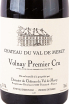 Этикетка Domaine Du Chateau Du Val De Mercy Volnay Premier Cru 2015 0.75 л