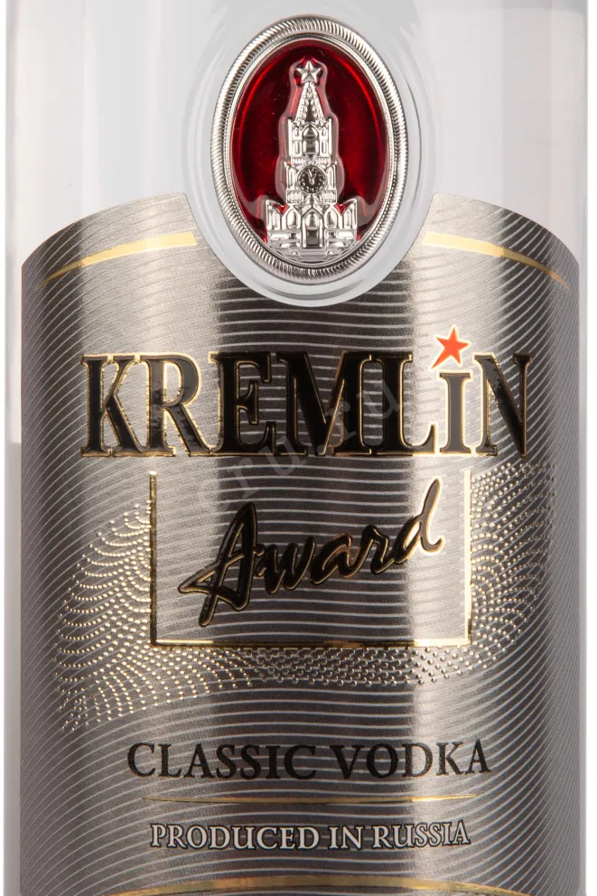 Этикетка водки Kremlin Award Classic 1 л