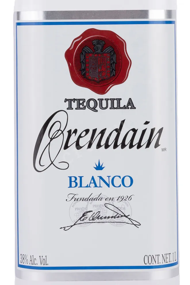 Этикетка Orendain Blanco 1 л